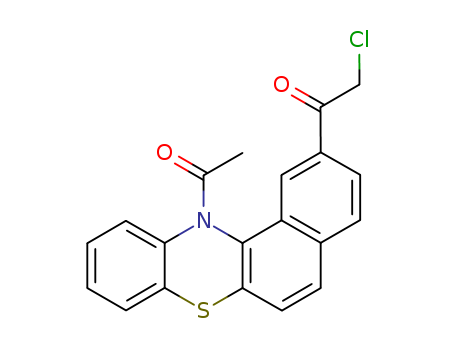 12H-Benzo[a]phenothiazine, 12-acetyl-2-(chloroacetyl)- cas  7731-97-7