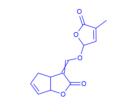2H-Cyclopenta[b]furan-2-one,3-[[(2,5-dihydro-4-methyl-5-oxo-2-furanyl)oxy]methylene]-3,3a,4,6a-tetrahydro- cas  79298-09-2