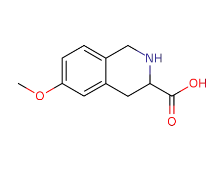 Molecular Structure of 77140-86-4 (1,2,3,4-Tetrahydro-6-methoxy-3-isoquinolinecarboxylic acid)