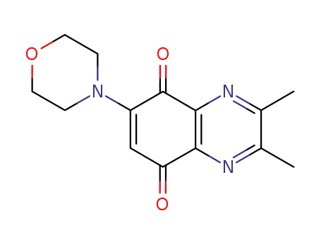Molecular Structure of 7697-88-3 (2,3-dimethyl-6-(morpholin-4-yl)quinoxaline-5,8-dione)