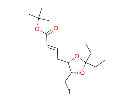 (2E)-2,3,4,7-tetradeoxy-7-iodo-5,6-O-(1-ethylpropylidene)-D-ribo-hept-2-enoic acid tert-butyl ester