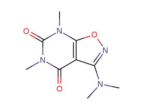 Molecular Structure of 77008-17-4 (3-(dimethylamino)-5,7-dimethyl[1,2]oxazolo[5,4-d]pyrimidine-4,6(5H,7H)-dione)