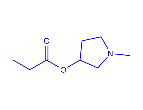 Molecular Structure of 773847-72-6 (3-Pyrrolidinol,1-methyl-,propanoate(ester),(3R)-(9CI))
