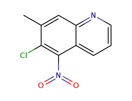 Molecular Structure of 86984-28-3 (6-chloro-7-methyl-5-nitroquinoline)