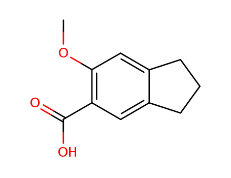 Molecular Structure of 77366-70-2 (6-methoxy-5-indanecarboxylic acid(SALTDATA: FREE))