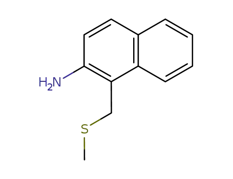 Molecular Structure of 63017-82-3 (2-Naphthalenamine, 1-[(methylthio)methyl]-)