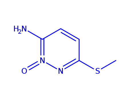 Molecular Structure of 777002-63-8 (3-Pyridazinamine, 6-(methylthio)-, 2-oxide (9CI))