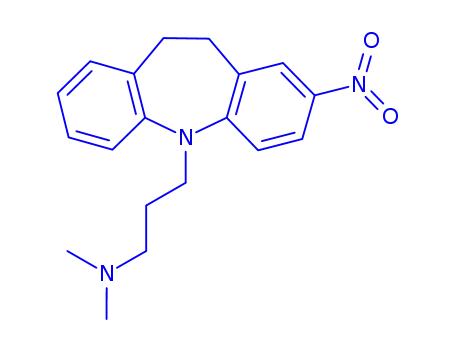 Molecular Structure of 77533-92-7 (2-nitroimipramine)