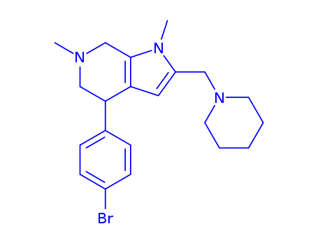 5-(4-bromophenyl)-3,9-dimethyl-8-(1-piperidylmethyl)-3,9-diazabicyclo[4.3.0]nona-7,10-diene cas  77819-62-6