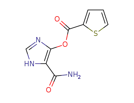 Molecular Structure of 77444-67-8 (5-(Aminocarbonyl)-1H-imidazol-4-yl 2-thiophenecarboxylate)