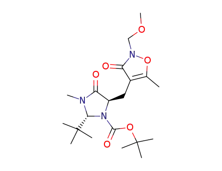 (2R,5R)-2-tert-Butyl-5-(2-methoxymethyl-5-methyl-3-oxo-2,3-dihydro-isoxazol-4-ylmethyl)-3-methyl-4-oxo-imidazolidine-1-carboxylic acid tert-butyl ester