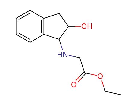 Molecular Structure of 784-60-1 (ethyl N-(2-hydroxy-2,3-dihydro-1H-inden-1-yl)glycinate)