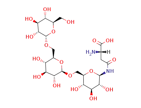 Molecular Structure of 77437-53-7 (glucosyl-glucosyl-glucosyl-asparagine)