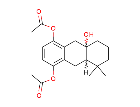 Diacetic acid 5,6,7,8,8a,9,10,10a-octahydro-8a-hydroxy-5,5-dimethylanthracene-1,4-diyl ester