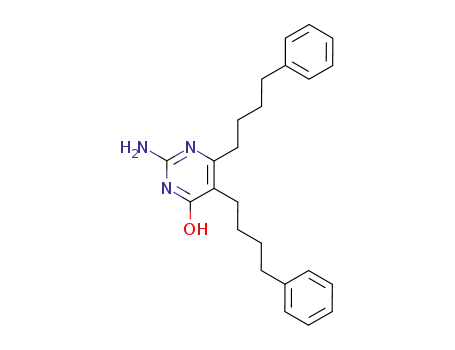 Molecular Structure of 7752-60-5 (2-amino-5,6-bis(4-phenylbutyl)pyrimidin-4(1H)-one)