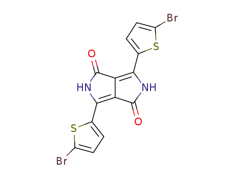 Molecular Structure of 777079-55-7 (Pyrrolo[3,4-c]pyrrole-1,4-dione, 3,6-bis(5-bromo-2-thienyl)-2,5-dihydro-)