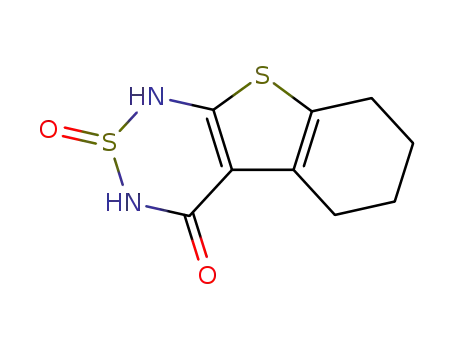 Molecular Structure of 77651-49-1 (5,6,7,8-Tetrahydro-1H-[1]benzothieno[2,3-c][1,2,6]thiadiazin-4(3H)-one-2-oxide)