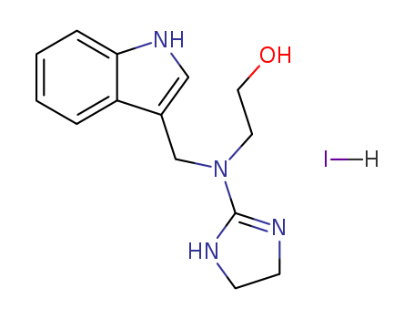 2-hydroxyethyl-imidazolidin-2-ylidene-(1H-indol-3-ylmethyl)azaniumiodide