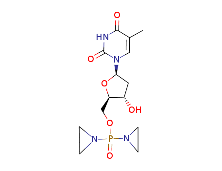 1-[5-(diaziridin-1-ylphosphoryloxymethyl)-4-hydroxy-oxolan-2-yl]-5-methyl-pyrimidine-2,4-dione cas  77887-09-3