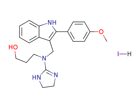 3-[4,5-dihydro-1H-imidazol-2-yl-[[2-(4-methoxyphenyl)-1H-indol-3-yl]methyl]amino]propan-1-ol,hydroiodide