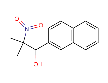 Molecular Structure of 77740-81-9 (2-Methyl-1-(naphthalen-2-yl)-2-nitropropan-1-ol)