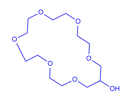 Molecular Structure of 77887-91-3 (1,4,7,10,13,16-Hexaoxacyclononadecan-18-ol)