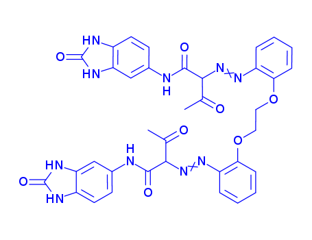 Pigment Yellow 180;2,2'-[Ethylenebis(oxyphenyl-2,1-eneazo)]bis[N-(2,3-dihydro-2-oxo-1H-benzimidazol-5-yl)-3-oxo-butanamide 77804-81-0