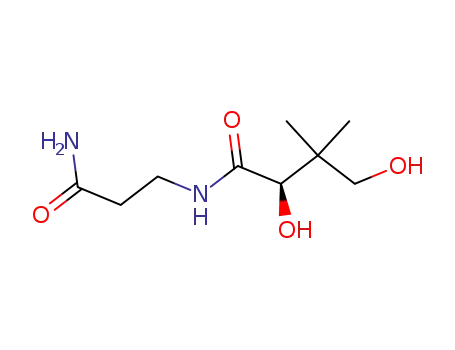Molecular Structure of 7757-97-3 (N-(3-amino-3-oxopropyl)-2,4-dihydroxy-3,3-dimethylbutanamide)