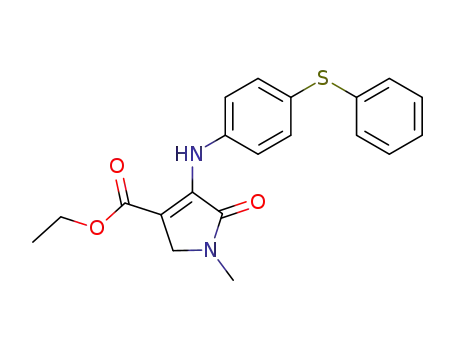 1H-Pyrrole-3-carboxylic acid, 2,5-dihydro-1-methyl-5-oxo-4-((4-(phenylthio)phenyl)amino)-, ethyl ester