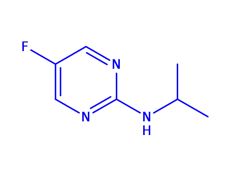 Molecular Structure of 77476-97-2 ((5-Fluoro-pyrimidin-2-yl)-isopropyl-amine)