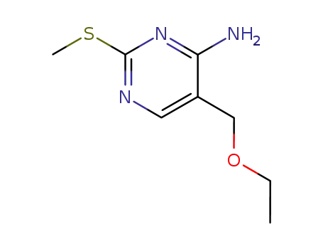 Molecular Structure of 774-75-4 (5-(ethoxymethyl)-2-(methylsulfanyl)pyrimidin-4-amine)