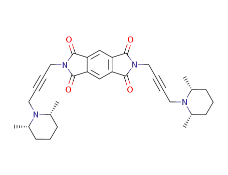1,2,4,5-Benzenetetracarboxylic 1,2:4,5-diimide, N-N'-bis(4-(2-equatorial,6-equatorial-dimethylpiperidino)but-2-ynyl)-