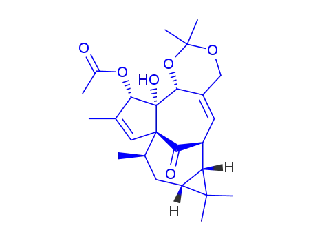 (6R)-12α-Acetyloxy-6,6aβ,7aβ,8,9,12,12a,12bβ-octahydro-12aα-hydroxy-2,2,7,7,9β,11-hexamethyl-7H-6β,9aβ-methano-4H-cyclopenta[9,10]cyclopropa[5,6]cyclodeca[1,2-d]-1,3-dioxin-13-one