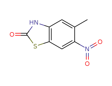 Molecular Structure of 77859-58-6 (2(3H)-Benzothiazolone,5-methyl-6-nitro-(9CI))