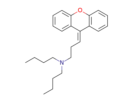 Molecular Structure of 7770-24-3 (N-butyl-N-[3-(9H-xanthen-9-ylidene)propyl]butan-1-amine)