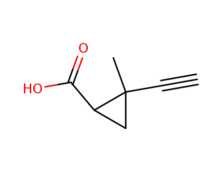 Molecular Structure of 339292-22-7 (Cyclopropanecarboxylic acid, 2-ethynyl-2-methyl- (9CI))