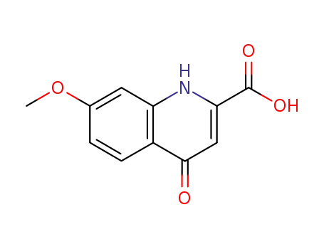 Molecular Structure of 77474-33-0 (7-Methoxy-4-oxo-1,4-dihydro-quinoline-2-carboxylic acid)