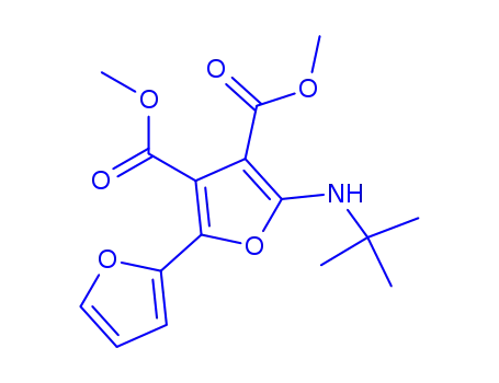Molecular Structure of 777097-82-2 ([2,2-Bifuran]-3,4-dicarboxylic  acid,  5-[(1,1-dimethylethyl)amino]-,  dimethyl  ester  (9CI))
