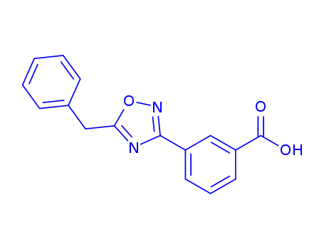 Molecular Structure of 775304-24-0 (3-(5-BENZYL-1,2,4-OXADIAZOL-3-YL)BENZOIC ACID)