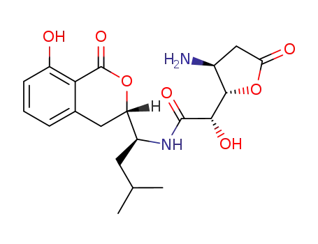 D-ribo-Hexonic acid,3-amino-2,3,6-trideoxy- 6-[[(1S)-1-[(3S)-3,4-dihydro-8-hydroxy-1- oxo-1H-2-benzopyran-3-yl]-3-methylbutyl]- amino]-6-oxo-,ç-lactone 
