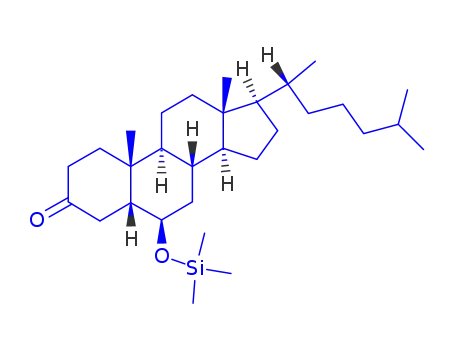 Molecular Structure of 77828-31-0 (6β-[(Trimethylsilyl)oxy]-5α-cholestan-3-one)