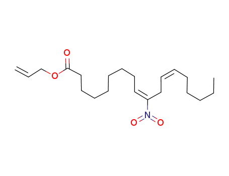 Molecular Structure of 1051325-65-5 (allyl (9E,12Z)-10-nitrooctadeca-9,12-dienoate)
