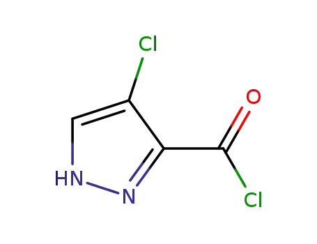 1H-피라졸-3-카르보닐 클로라이드, 4-클로로-(9CI)