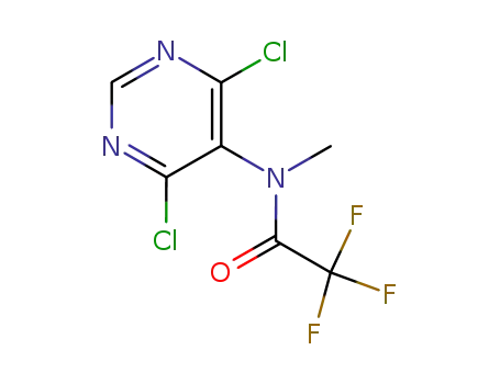 Molecular Structure of 781-28-2 (N-(4,6-dichloropyrimidin-5-yl)-2,2,2-trifluoro-N-methylacetamide)
