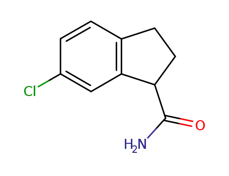 Molecular Structure of 783335-49-9 (6-Chloro-2,3-dihydro-1H-indene-1-carboxaMide)