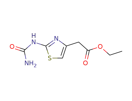 Molecular Structure of 62557-42-0 (4-Thiazoleacetic acid, 2-[(aminocarbonyl)amino]-, ethyl ester)