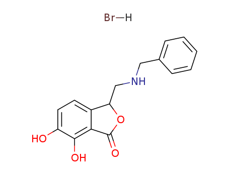 3-BENZYLAMINOMETHYL-6,7-DIHYDROXYPHTHALIDE HBR