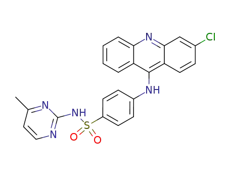 Molecular Structure of 78356-84-0 (4-[(3-chloroacridin-9-yl)amino]-N-(4-methylpyrimidin-2-yl)benzenesulfonamide)