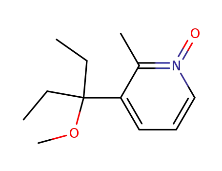 Molecular Structure of 780801-52-7 (Pyridine, 3-(1-ethyl-1-methoxypropyl)-2-methyl-, 1-oxide (9CI))