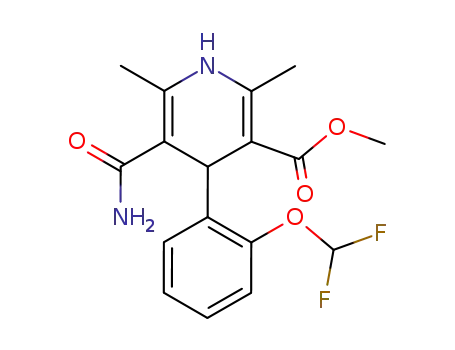 2,6-dimethyl-3-methoxycarbonyl-5-carbamoyl-4-(o-difluoromethoxyphenyl)-1,4-dihydropyridine